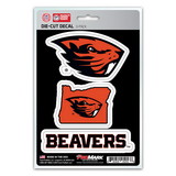 Oregon State Beavers Decal Die Cut Team 3 Pack