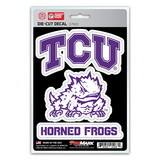 TCU Horned Frogs Decal Die Cut Team 3 Pack