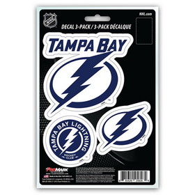 Tampa Bay Lightning Decal Die Cut Team 3 Pack