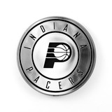 Indiana Pacers Auto Emblem Silver Chrome