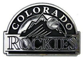 Colorado Rockies Auto Emblem Silver Chrome