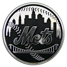New York Mets Auto Emblem - Silver