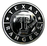 Texas Rangers Auto Emblem - Silver
