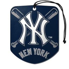 New York Yankees Air Freshener Shield Design 2 Pack