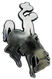 Wyoming Cowboys Auto Emblem - Silver