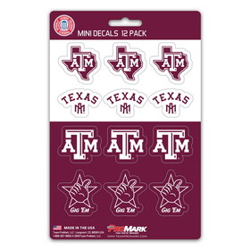 Texas A&M Aggies Decal Set Mini 12 Pack