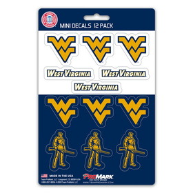 West Virginia Mountaineers Decal Set Mini 12 Pack