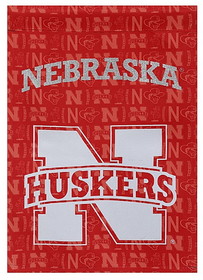 Nebraska Cornhuskers Flag Double Sided Glitter CO