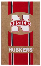 Nebraska Cornhuskers Flag 29x43 Burlap House Style CO