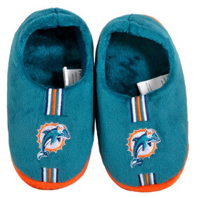 Miami Dolphins Slipper - Youth 4-7 Size 10-11 Stripe - (1 Pair)