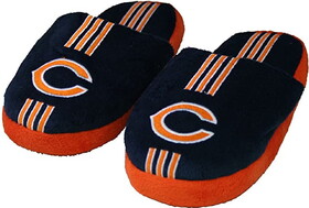 Chicago Bears Slipper - Youth 8-16 Size 3-4 Stripe - (1 Pair)