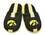 Iowa Hawkeyes Slipper - Youth 8-16 Size 5-6 Stripe - (1 Pair) - L