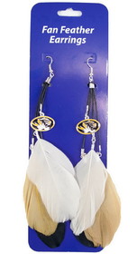 Missouri Tigers Team Color Feather Earrings CO