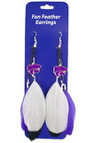 Kansas State Wildcats Team Color Feather Earrings CO