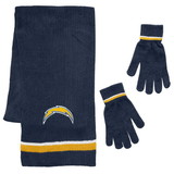 Los Angeles Chargers Scarf and Glove Gift Set Chenille