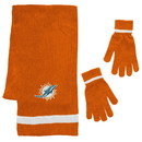 Miami Dolphins Scarf and Glove Gift Set Chenille