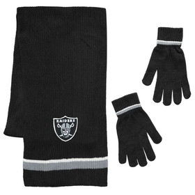 Oakland Raiders Scarf and Glove Gift Set Chenille