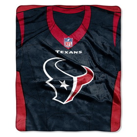 Houston Texans Blanket 50x60 Raschel Jersey Design