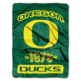 Oregon Ducks Blanket 46x60 Raschel Vasity Design Rolled