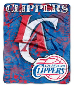 Los Angeles Clippers Blanket 50x60 Raschel Drop Down Design