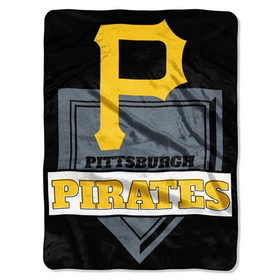 Pittsburgh Pirates Blanket 60x80 Raschel Home Plate Design
