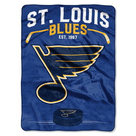 St. Louis Blues Blanket 60x80 Raschel Inspired Design