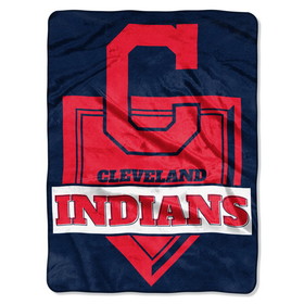 Cleveland Indians Blanket 60x80 Raschel Home Plate Design