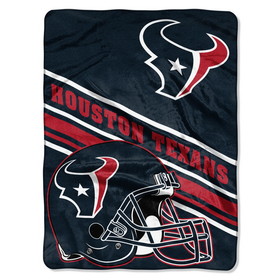 Houston Texans Blanket 60x80 Raschel Slant Design