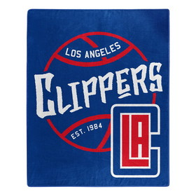 Los Angeles Clippers Blanket 50x60 Raschel Blacktop Design