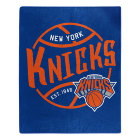 New York Knicks Blanket 50x60 Raschel Blacktop Design
