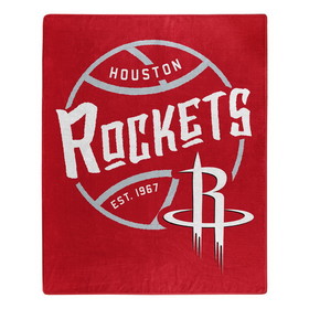 Houston Rockets Blanket 50x60 Raschel Blacktop Design