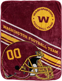 Washington Football Team Blanket 60x80 Raschel Slant Design