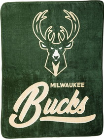 Milwaukee Bucks Blanket 50x60 Raschel Signature Design