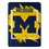 Michigan Wolverines Blanket 46x60 Micro Raschel Dimensional Design Rolled