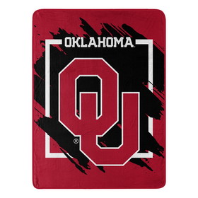 Oklahoma Sooners Blanket 46x60 Micro Raschel Dimensional Design Rolled