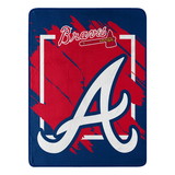 Atlanta Braves Blanket 46x60 Micro Raschel Dimensional Design Rolled