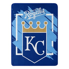 Kansas City Royals Blanket 46x60 Micro Raschel Dimensional Design Rolled