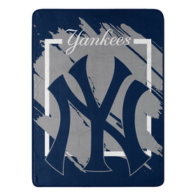 New York Yankees Blanket 46x60 Micro Raschel Dimensional Design Rolled