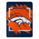 Denver Broncos Blanket 46x60 Micro Raschel Dimensional Design Rolled