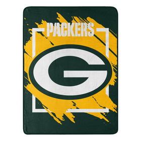 Green Bay Packers Blanket 46x60 Micro Raschel Dimensional Design Rolled