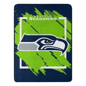 Seattle Seahawks Blanket 46x60 Micro Raschel Dimensional Design Rolled
