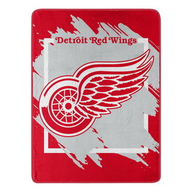 Detroit Red Wings Blanket 46x60 Micro Raschel Dimensional Design Rolled