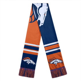 Denver Broncos Scarf Colorblock Big Logo Design