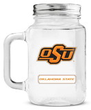Oklahoma State Cowboys Mason Jar Glass With Lid