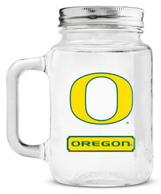Oregon Ducks Mason Jar Glass With Lid