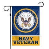 US Navy Flag 12x18 Garden Style 2 Sided Veteran Design