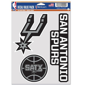 San Antonio Spurs Decal Multi Use Fan 3 Pack