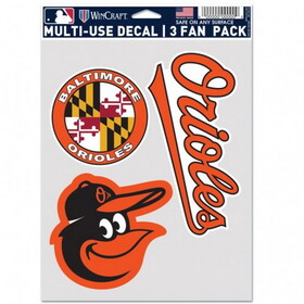 Baltimore Orioles Decal Multi Use Fan 3 Pack