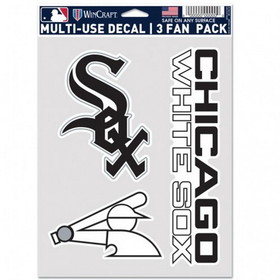 Chicago White Sox Decal Multi Use Fan 3 Pack