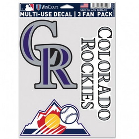Colorado Rockies Decal Multi Use Fan 3 Pack